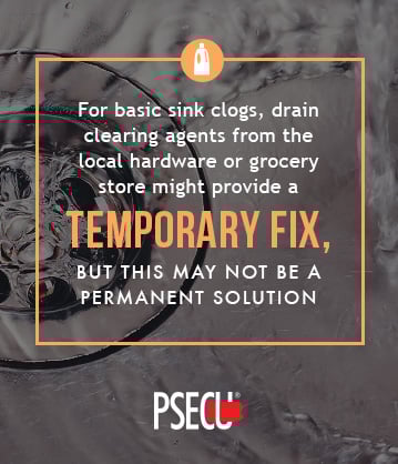 Drain clearing agents are not a permanent solution to a clog