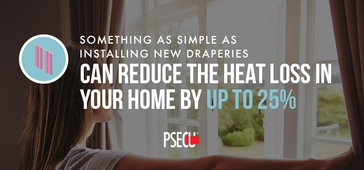 draperies can help reduce heat loss
