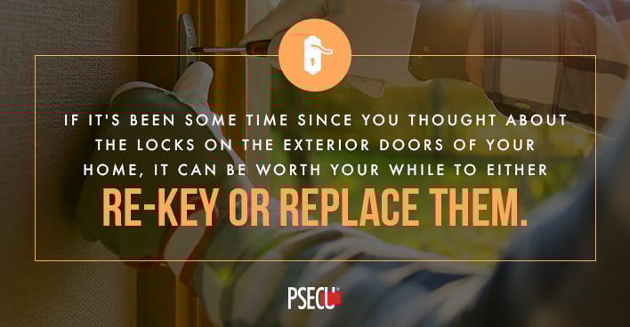 re-key or replace your house locks