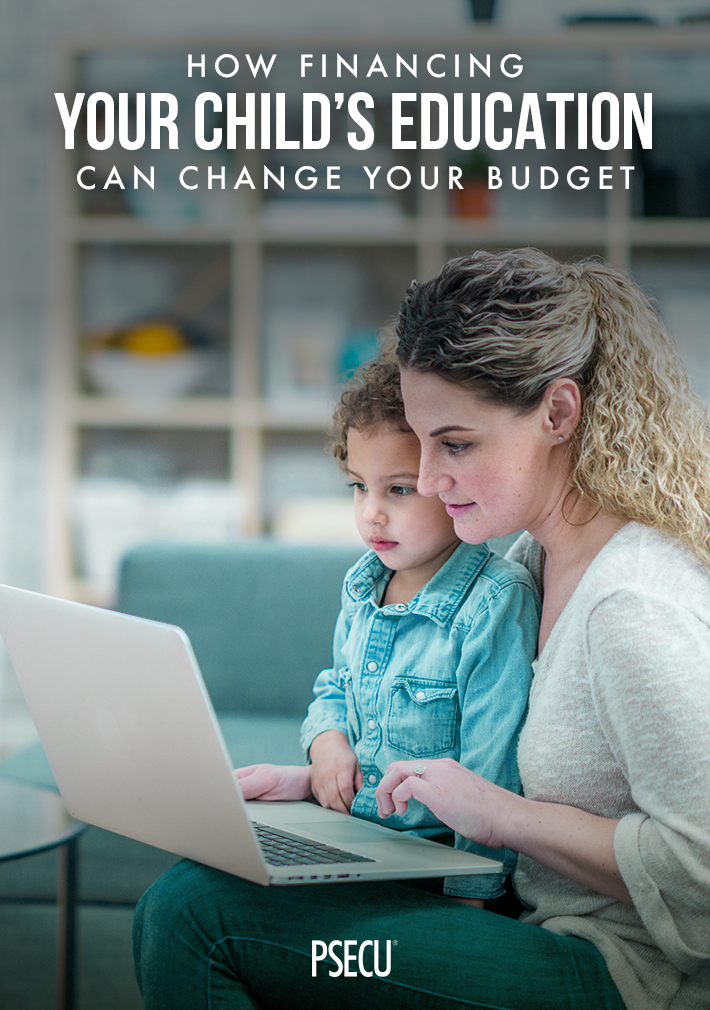 Mother and child at laptop